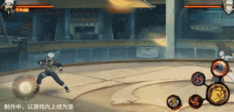 本体与影分身穿越紫色漩涡交换位置，完成围攻