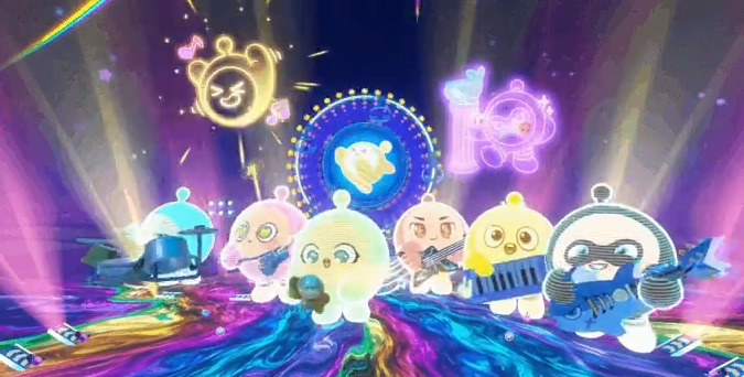 游戏中视角仰望夜空，一颗明亮的星星悬挂在中央，周围星光点点，营造出神秘氛围