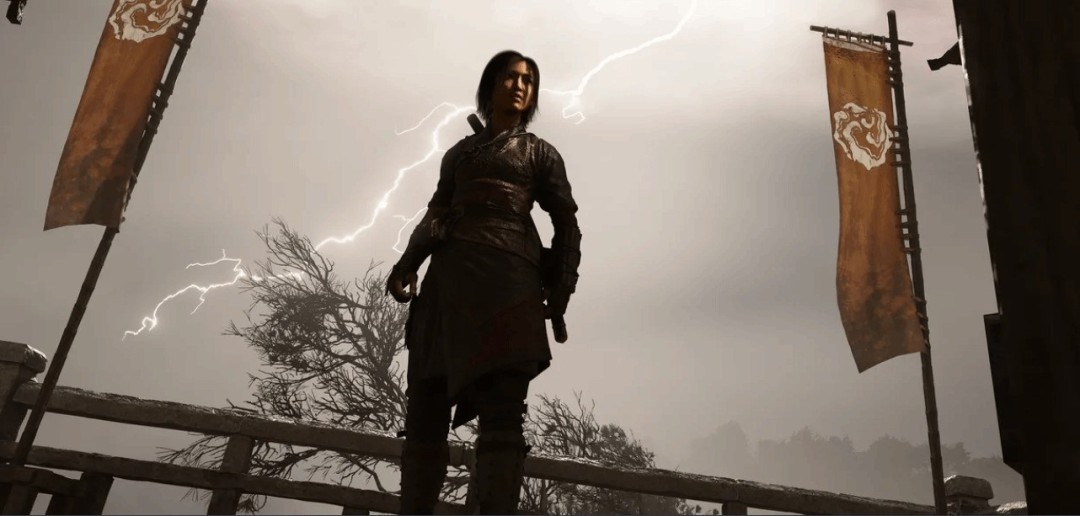 奈绪江与弥助并肩站立于悬崖边缘，眺望远方的日出，象征两人关系升华与新旅程开启的画面