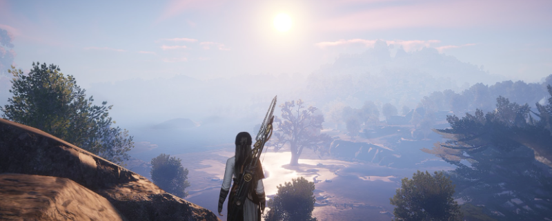 《燕云十六声》双枪流角色在止戈论剑场景中施展九枪蓄力技，枪影交错，气势逼人