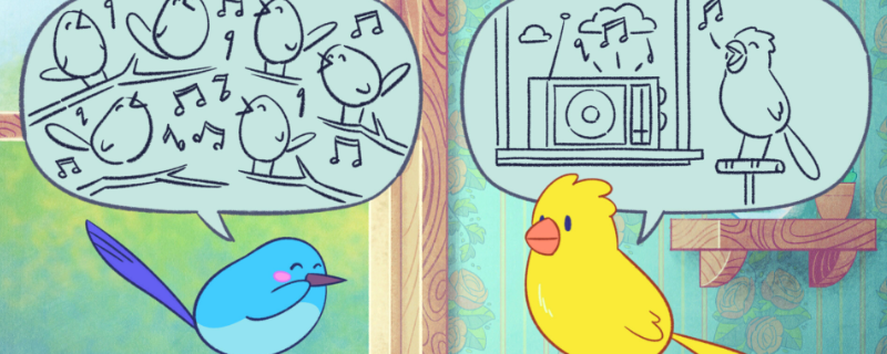 《啵点节奏》游戏主界面展示，背景充满动感霓虹光效，角色剪影随节拍跳动