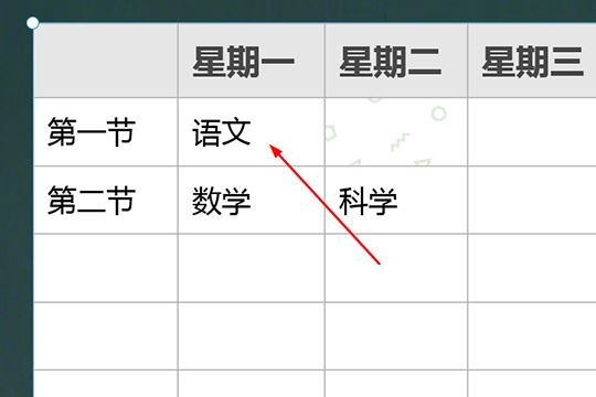 希沃白板授课模式演示画面：教师手指轻触屏幕上的遮罩单元格，该格瞬间淡入显示手写体‘光合作用反应式’，周围其他遮罩格仍保持灰暗状态，突出当前教学焦点