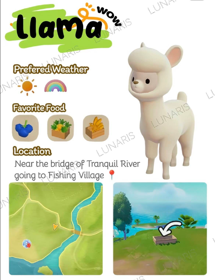 《心动小镇》雨天动态截图：梅花鹿食槽顶部有透明弧形挡雨棚，水珠沿边缘滑落