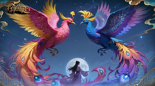 游戏内王城场景截图：宏伟朱雀门下，身着喜庆红袍的‘新服庆典使者’NPC手持卷轴微笑而立，周围环绕数名玩家正在交互，UI界面清晰显示‘送出祝福语→消耗水晶→领取黄金藏宝图碎片（上）’操作流程