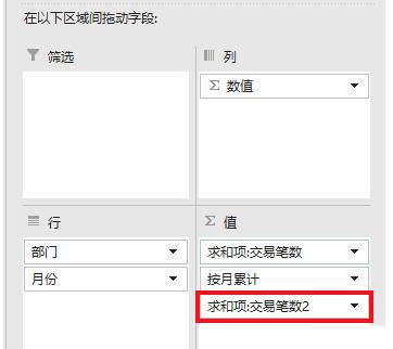 字段名编辑界面截图，正在将‘求和项3’重命名为‘按部门累计’，输入框中文字清晰可见