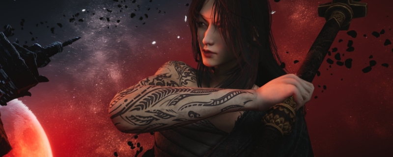 《燕云十六声》小十七Boss首阶段战斗实录：角色腾跃挥刀，刀光凌厉劈砍，地面浮现快慢刀势标记，UI左上角显示‘卸势倒计时’提示