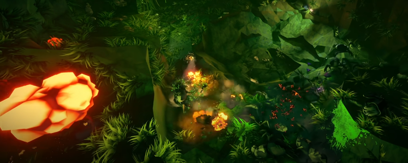 《深岩银河》游戏内基地场景俯视图，中央为巨型环形发射井结构，周围分布着金属平台、管道与闪烁的控制面板，氛围科幻而粗粝