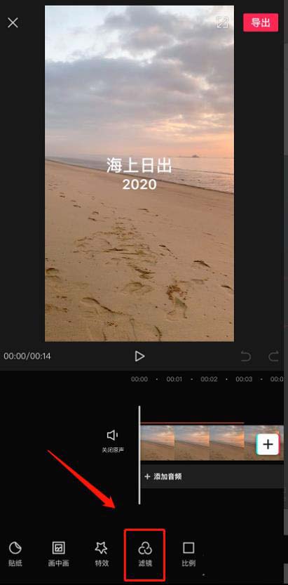 滤镜管理界面，顶部显示‘已添加滤镜’标题，下方仅列出当前启用的一款‘青橙纪实’效果缩略图