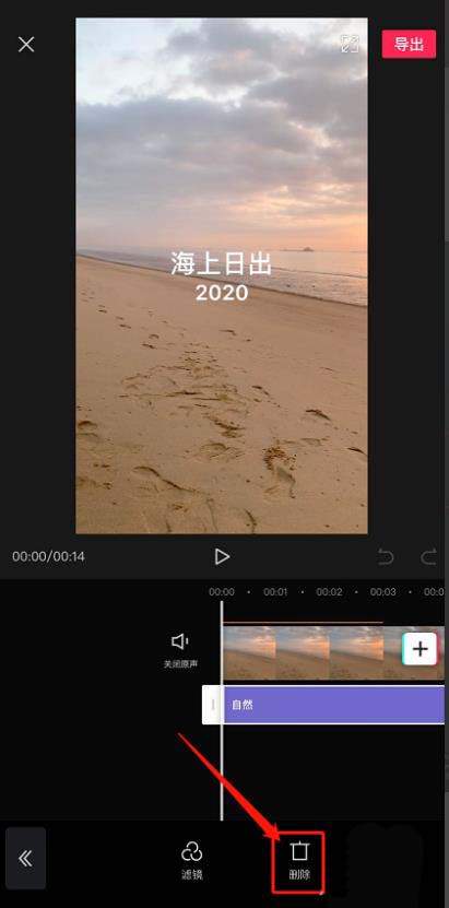 点击‘删除’后，滤镜缩略图灰显并出现红色删除标记，预览窗画面同步褪去所有色彩增强效果