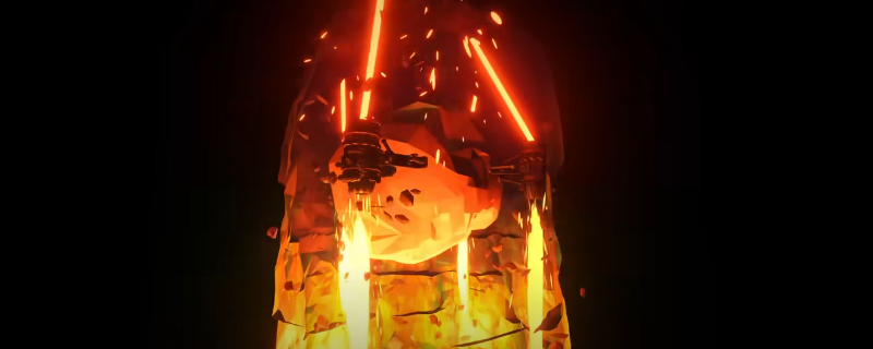 《深岩银河》酒吧场景特写：昏黄灯光下，一台镀铬外壳的复古点唱机立于吧台正对面，屏幕泛着蓝光，周围散落着空啤酒罐和矮人涂鸦