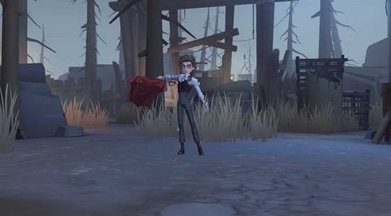 战术示意图：斗牛士翻越木窗瞬间，地面浮现发光穆莱塔图标，监管者被红线牵引朝图标移动，三名求生者正从侧翼安全撤离