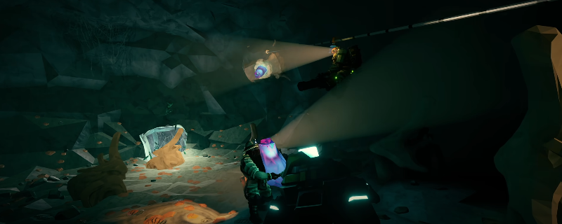 《深岩银河》游戏主界面截图，四位不同职业矮人矿工列队站立，背景为霓虹闪烁的太空基地大厅，右上角显示‘Deep Rock Galactic’LOGO