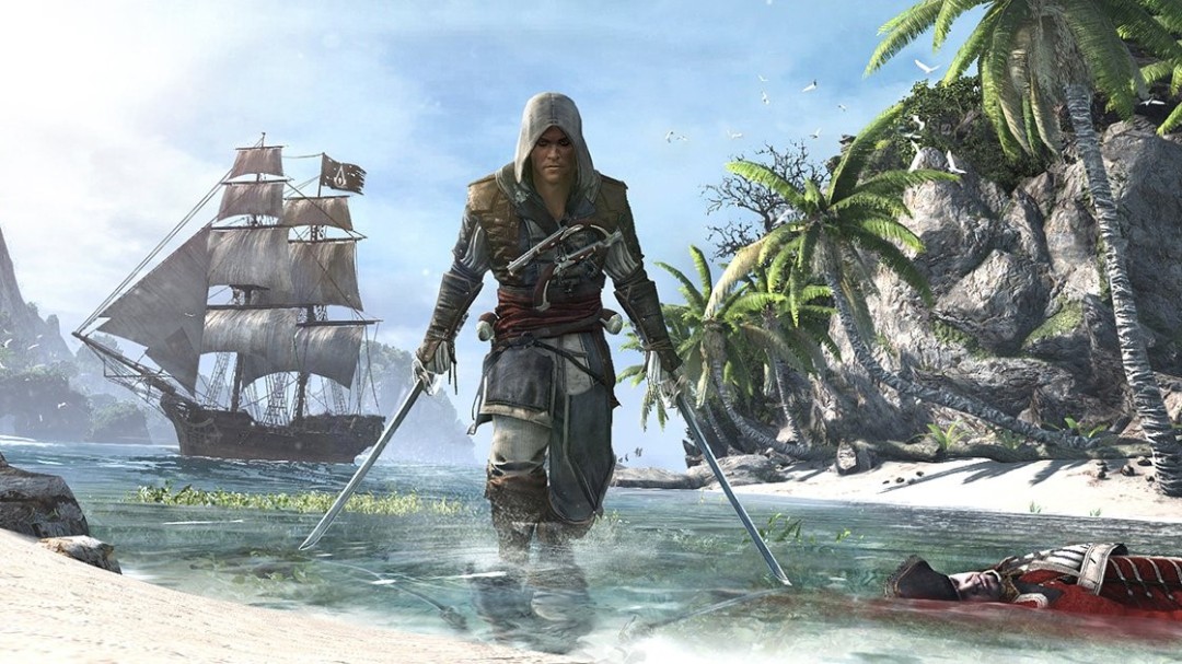 信息图形式呈现育碧五大创意中心地理分布及对应代表作图标，底部标注‘Profitability Threshold’（盈利阈值）红色警示带