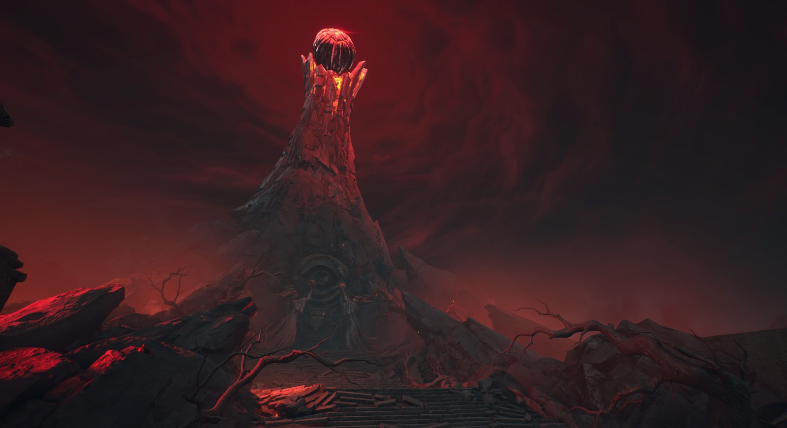 扎格拉玛山谷战斗截图：三条巨目蛇王分身呈品字形包抄玩家，中央本体蛇瞳泛着幽绿光芒，地面蛇影交错形成死亡陷阱