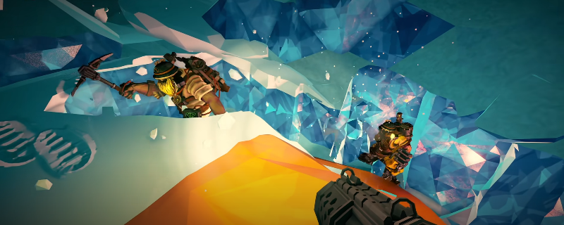 《深岩银河》游戏内界面截图：四位不同职业矮人站在装备终端前，背景为金属质感矿洞，屏幕右下角清晰显示‘Exploring My Options’成就图标与进度提示