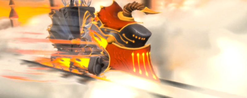 《怪物火车2》熵之苦痛挑战主界面截图：暗紫色调战场中央悬浮破碎齿轮与燃烧的熵之火图标，背景浮现‘腐朽蔓延’动态粒子特效