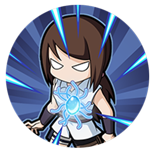 静态图展示水海蜇特效：一只晶莹剔透的蓝色水母悬浮于角色肩头，触须轻摆散发微光，背景为砂隐村标志性风蚀岩壁