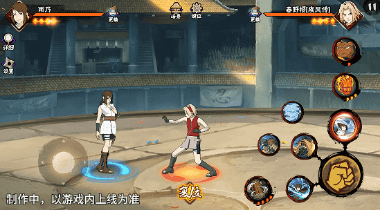 雨乃3A下划摇杆，光司裹挟雷光从天而降，巨锤砸地引发环形冲击波，地面龟裂特效逼真