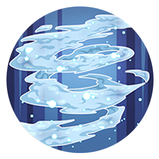 UI界面截图：二技能盘清晰分为上下两区，上区水蚊图标泛蓝光，下区队友召唤图标泛黄光，界面科技感十足