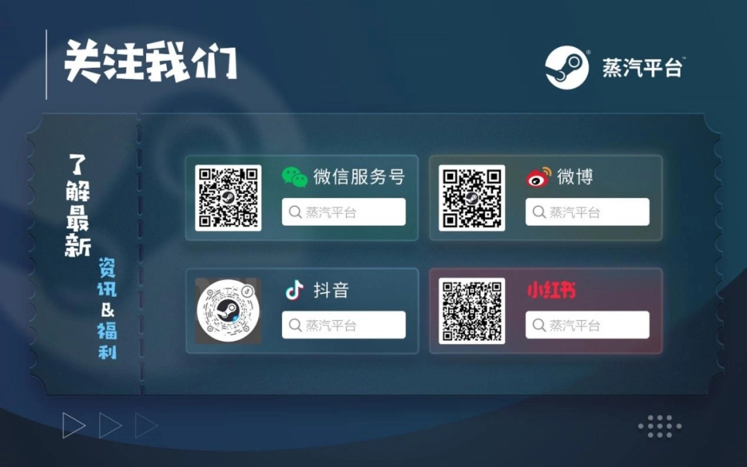 蒸汽平台官方联络方式信息图：左侧为邮箱PCPublishing@pwrd.com的立体信封图标，右侧并列微博@蒸汽平台与微信‘蒸汽平台’公众号二维码，底部标注‘7×12小时响应承诺’徽章