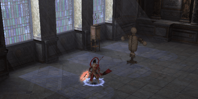 【翻江倒海】技能演示GIF：哪吒脚踏风火轮腾空，混天绫如巨蟒盘旋，对扇形区域敌人施加‘失衡’状态