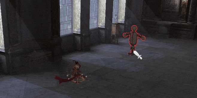 【三昧真火】技能演示GIF：混天绫缠绕目标后燃起幽蓝火柱，地面蔓延蛛网状灼烧裂痕