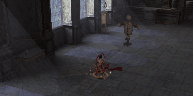 【乾坤罩】技能演示GIF：金色圆环急速放大形成半球护盾，盾面映出流动的河图洛书纹样