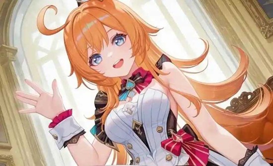 丝柯克角色演示动图：角色腾空跃击触发冰爆特效，地面残留三枚幽蓝色寒潮印记，右上角UI显示印记层数（当前为2层）及大招剩余冷却时间（28秒）