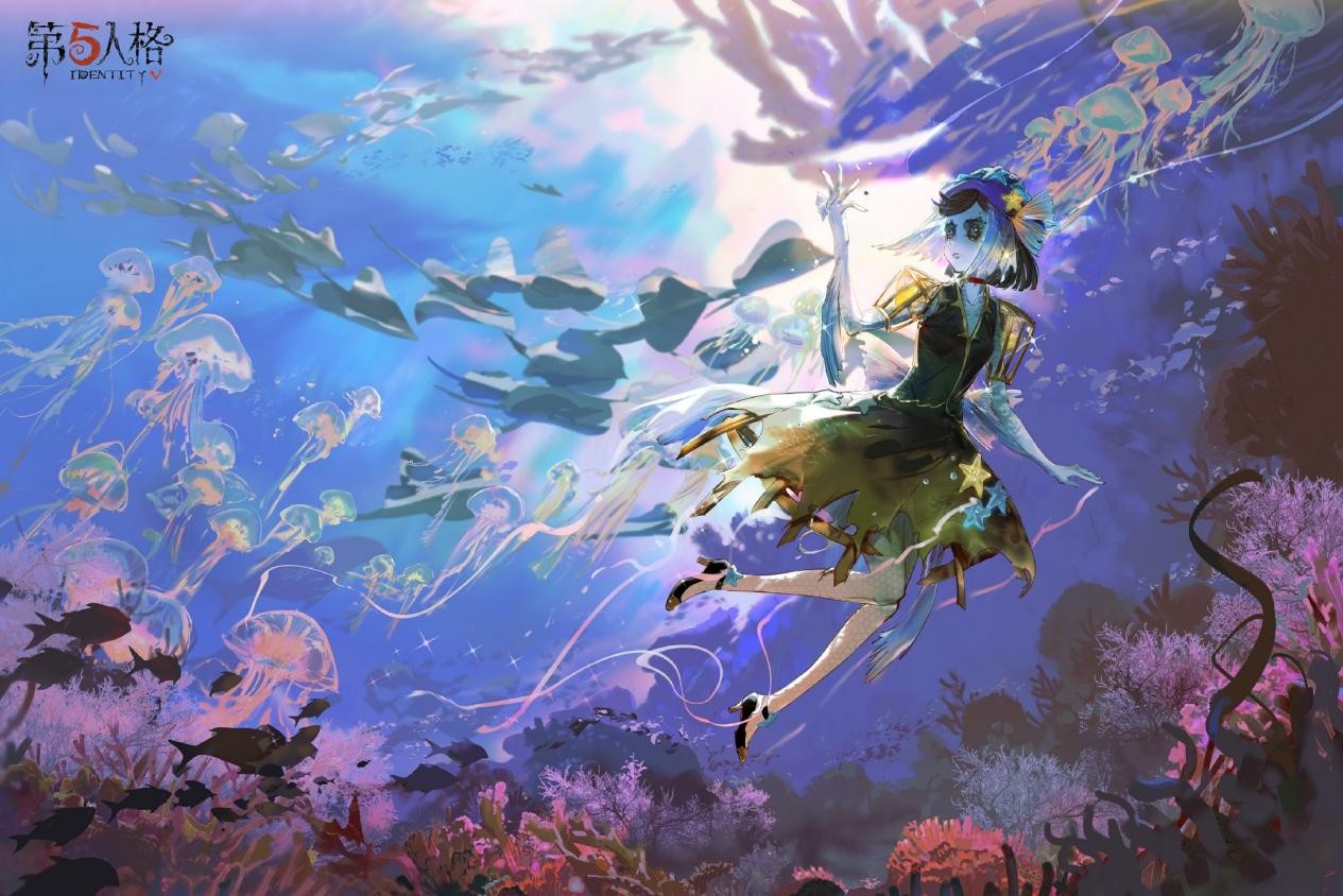 《第五人格》小寒线下活动现场全景图：哥特风格主舞台矗立中央，背景是雪花与枯枝交织的庄园剪影，现场人流如织，氛围热烈欢腾