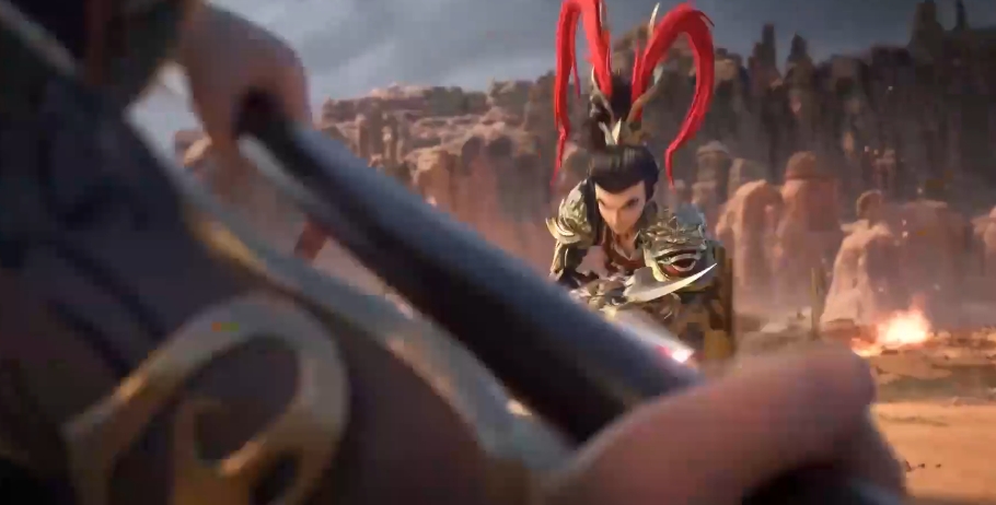 PVP匹配界面截图，左侧显示敌方已上阵武将头像与兵种图标（三名持长枪武将），右侧为我方推荐应对阵容：三名骑装武将头像，下方标注‘骑兵克制枪兵’动态提示