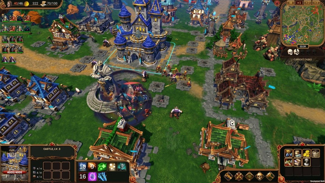 重制后终章地图概念图：悬浮于星海之上的破碎王座大厅，中央水晶柱折射出三条发光路径——金色麦穗（民心）、血色长剑（军事）、幽蓝符文（秘仪），每条路径尽头皆有剪影BOSS蓄势待发