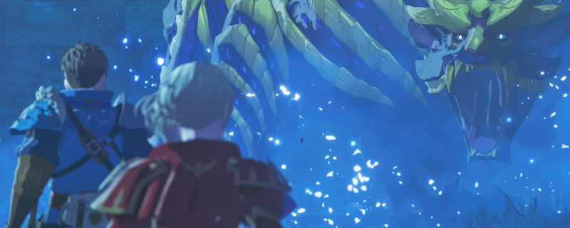 主角与巨型烈焰雄狮在火山口展开猜拳对决，双方手势分明，周身环绕跃动的橙红色火焰特效，背景岩浆翻涌，画面充满张力与速度感