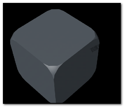 线框叠加渲染图：倒角区域可见新增的环形拓扑结构，每处圆角均由4组均匀分布的边循环构成，布线逻辑专业严谨