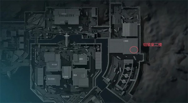 巴克什浴场实景俯视图：清晰显示建筑结构与密码门所在隔间位置，地面有浅色脚印痕迹指向入口