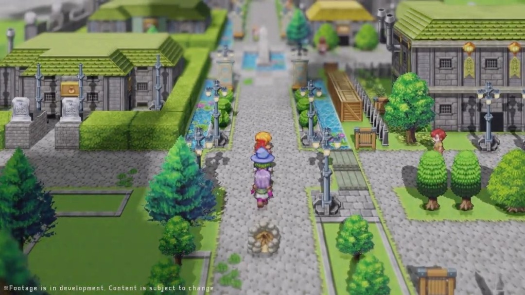 预告片关键帧截图：RPG Maker经典图标缓缓融入HD-2D风格的水晶棱镜中，折射出《八方旅人》《DQ3 HD-2D》等游戏标志性场景剪影