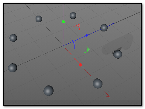 3D视图俯视角：21个浅灰色小球呈微晃动环形分布，外围虚线圆环标示当前阵列半径范围