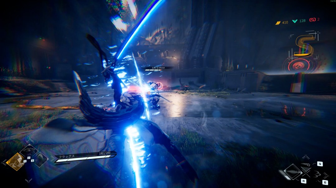 美术风格特写：机械敌人表面采用高精度磨损贴图，铆钉、液压杆与漏液管道细节纤毫毕现，光影反射真实