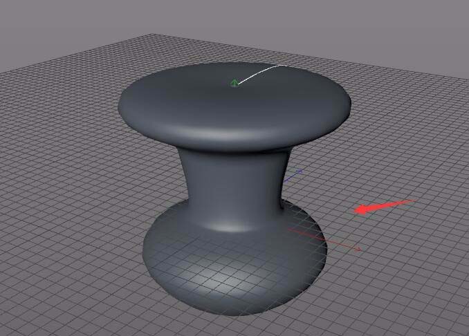 最终效果展示：左侧为原始贝塞尔曲线，右侧为应用旋转命令后生成的光滑三维花瓶模型，表面布满均匀多边形网格