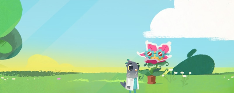 《豪猪镇之秋》游戏主视觉图：阴郁黄昏下的豪猪镇全景，歪斜木屋、枯树剪影与远处若隐若现的钟楼，整体色调泛着青灰冷光，弥漫不安气息