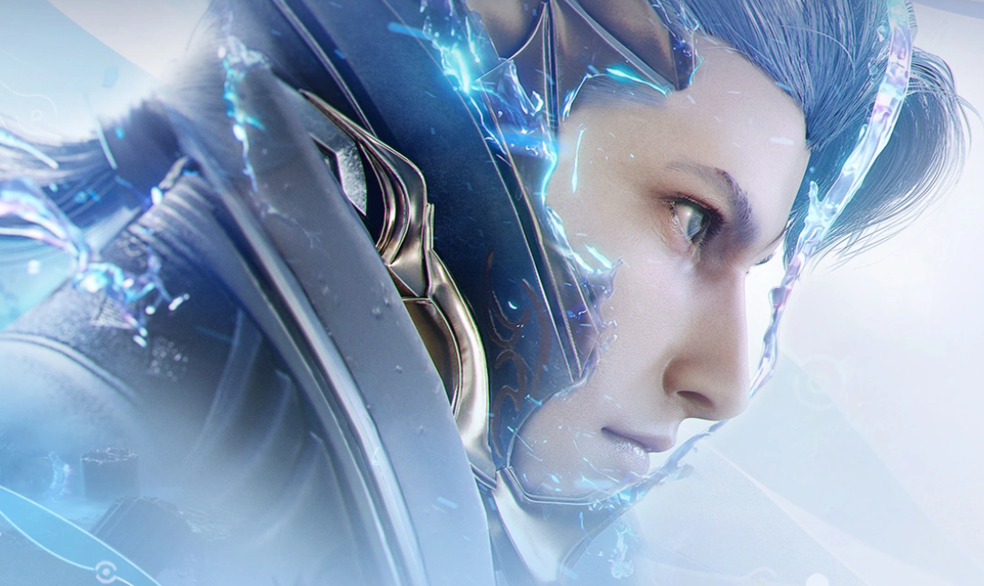 凯开启魔铠状态特写：暗金铠甲覆盖全身，周身燃起赤色烈焰，手持巨刃横扫，前方三名敌方英雄同时被击飞并持续掉血，血条上方浮现醒目‘霸体’金色标识