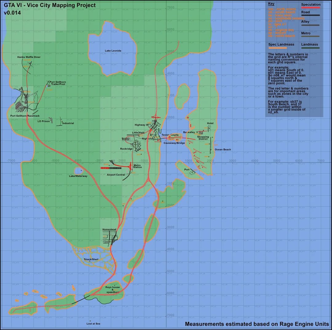 左右分屏对比图：左侧为2022年泄露的模糊手绘风地图概览，右侧为2026年社区整合的高清矢量地图，细节丰富度差异显著